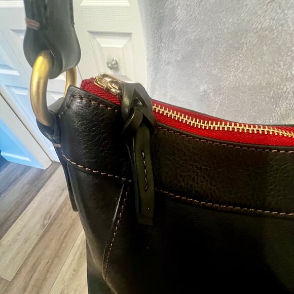 Dooney & Bourke Large Cassidy Florentine Vacchetta Leather Hobo Bag Purse WOW - Picture 10 of 16